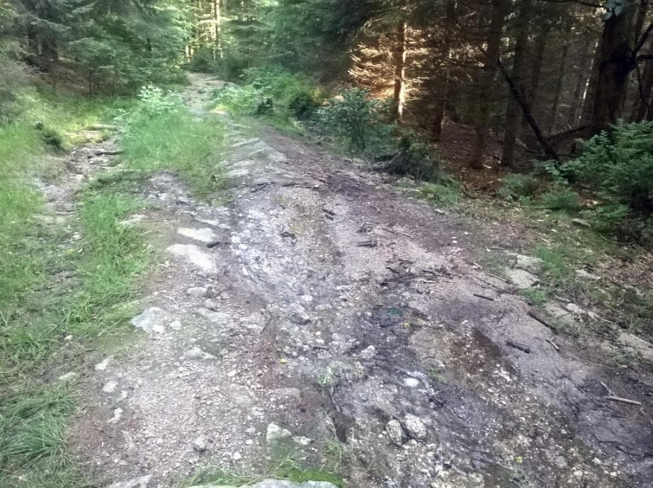 Sjezd k vodní nádrži Souš