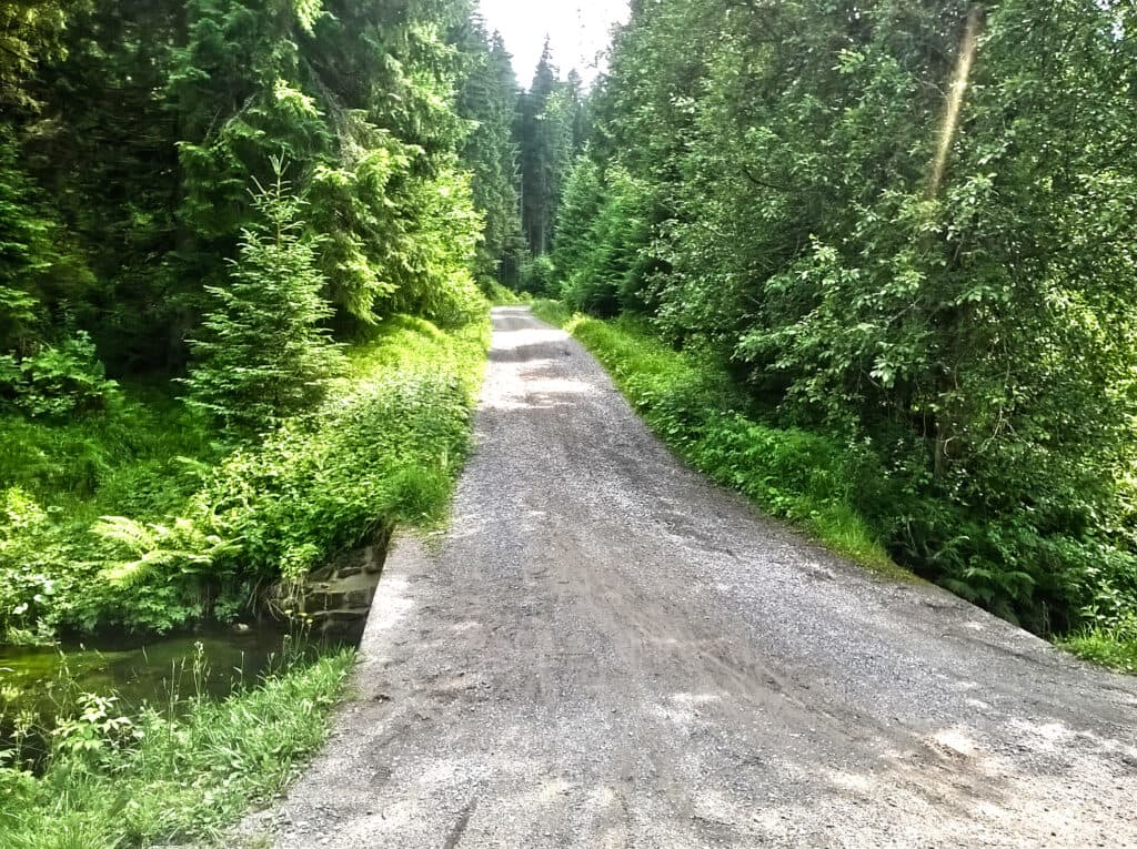 Stoupání od Hakešické cesty