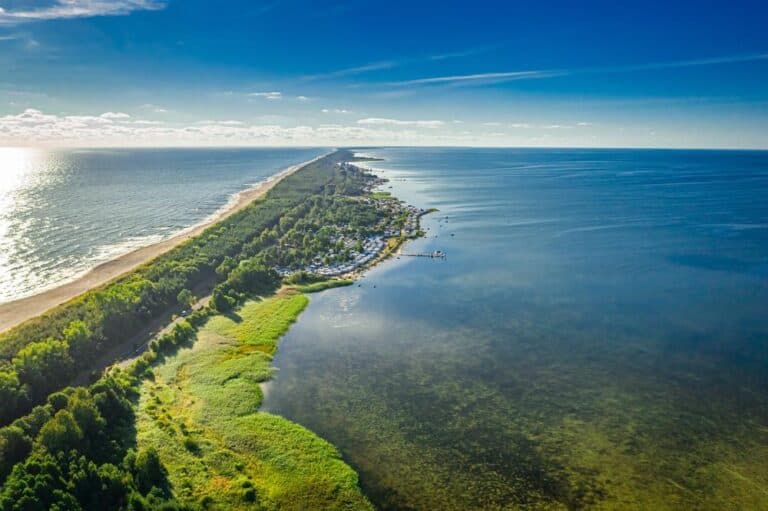 Polské Trojměstí a písečná kosa Hel