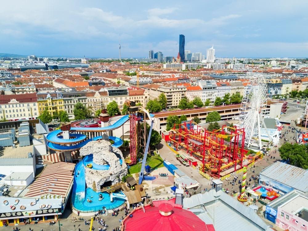 Prater ve Vídni a Dům moří