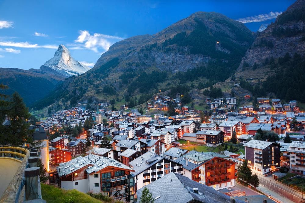 Švýcarsko s výhledy na Matterhorn