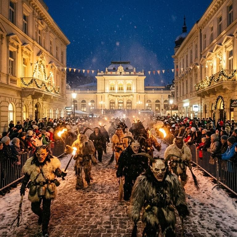 Baden a průvod čertů