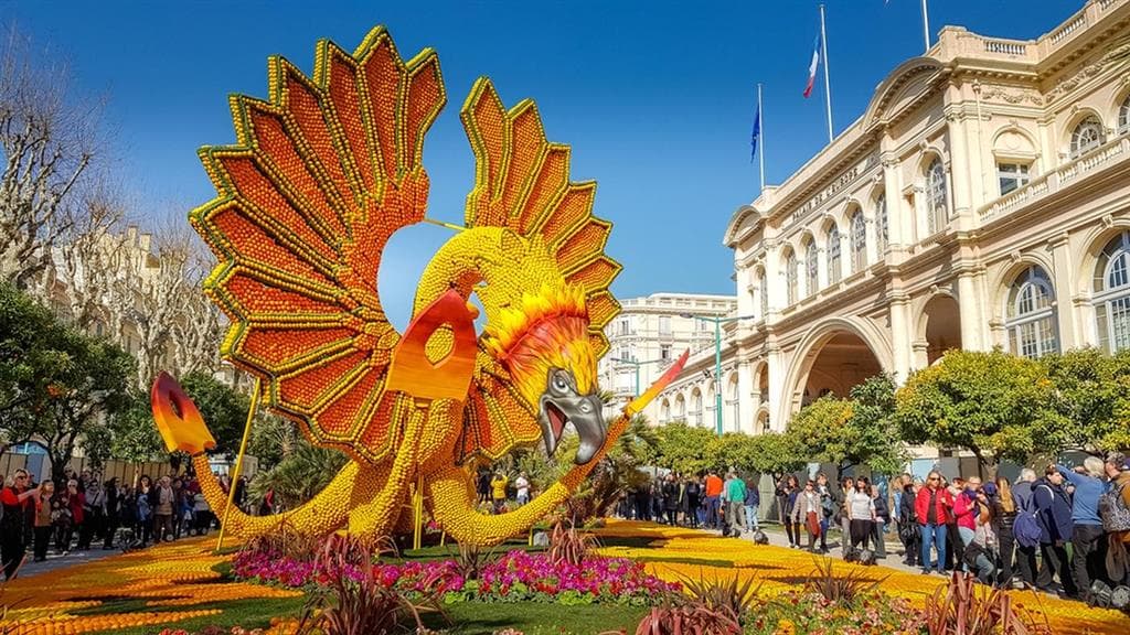 Monte Carlo a festival citrusů v Mentonu