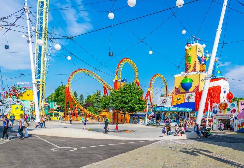 Prater ve Vídni a Dům moří