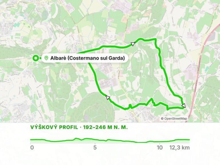 Albarè nad Gardou: krátký okruh k Monte Moscal