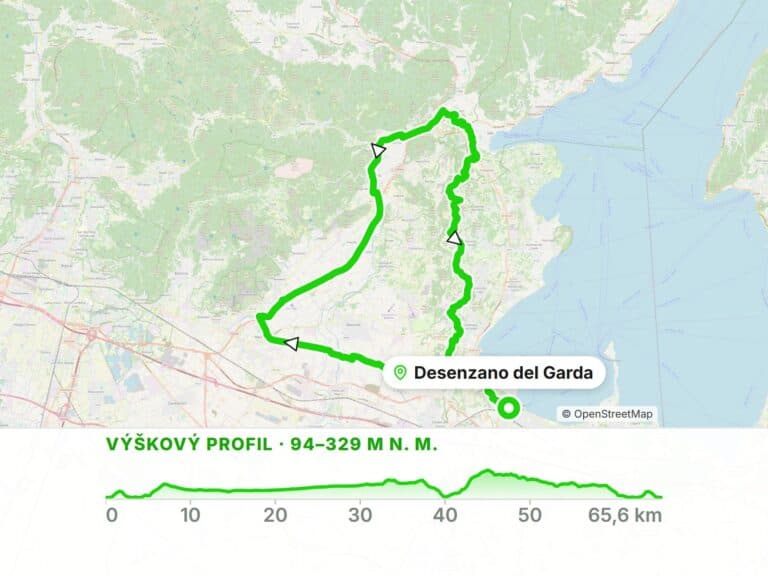 Z Desenzana do Gavarda a přes Valtenesi zpět k jezeru