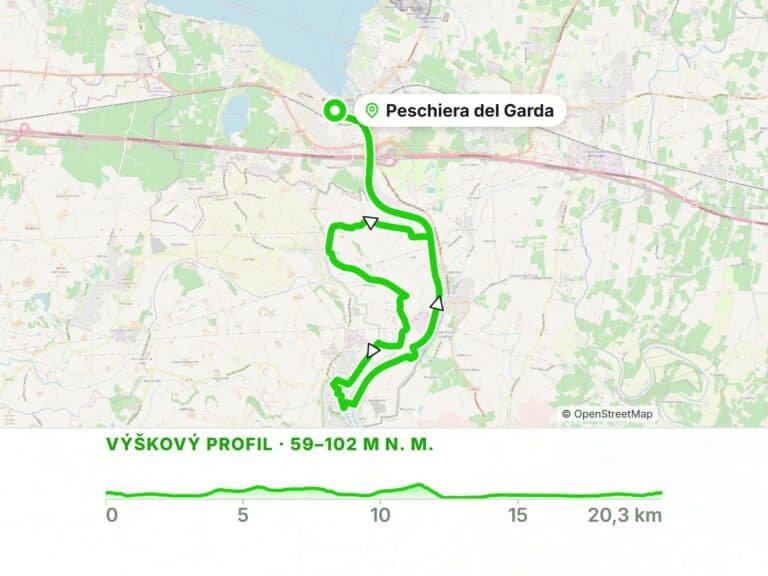 Peschiera del Garda: cyklookruh k hradům Ponti a Monzambano